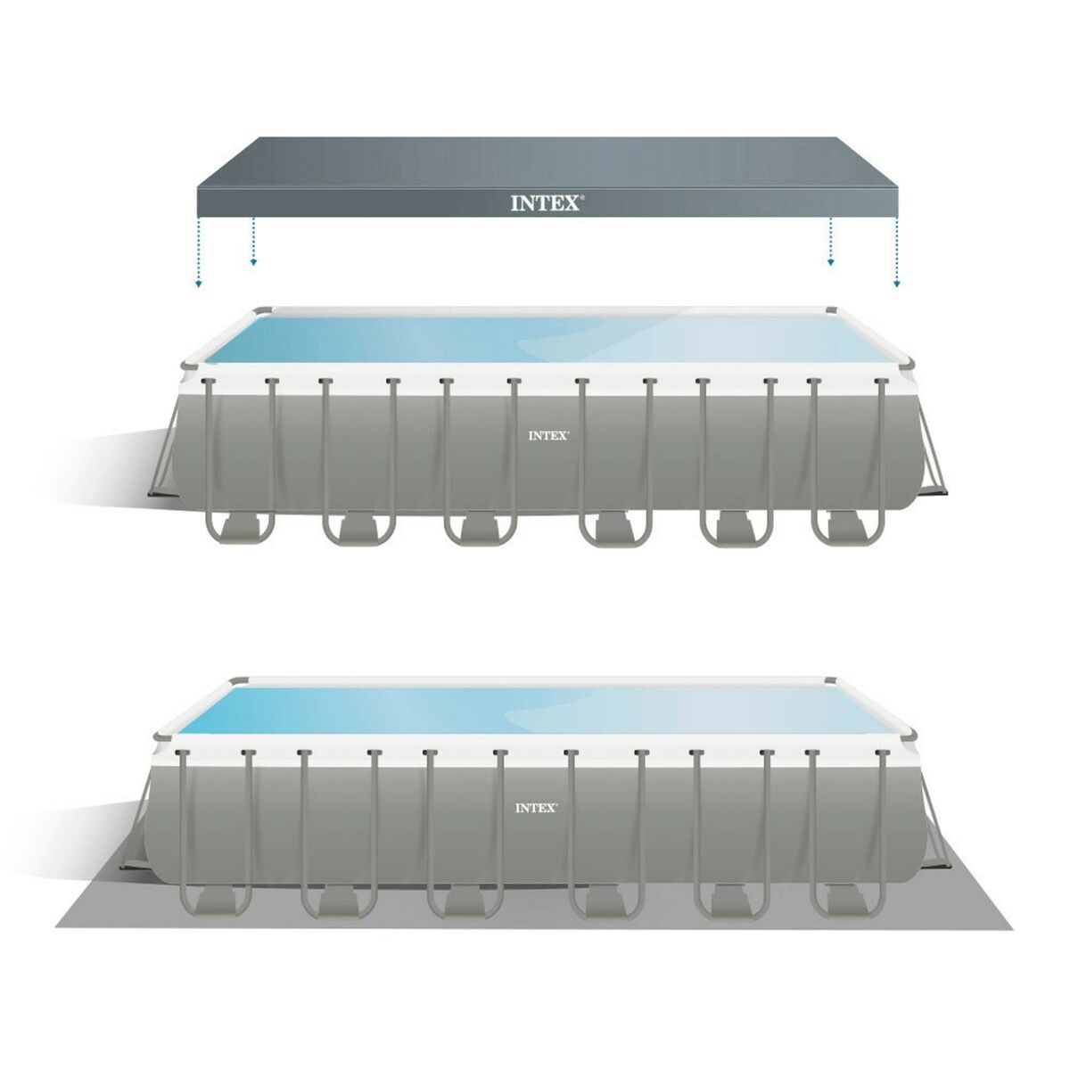 Basseng Avtagbart Intex 732 x 132 x 366 cm